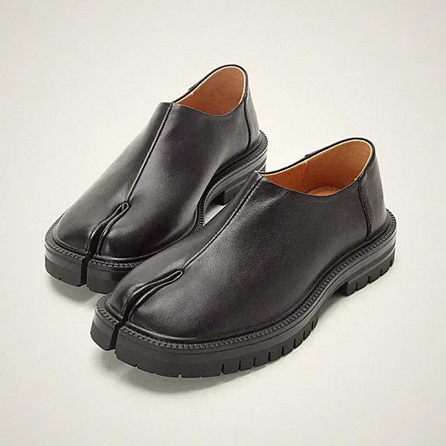 Genuine Leather Maganad Tabi Babouches Mens Couple Shoes Split Toe Walking Boots
