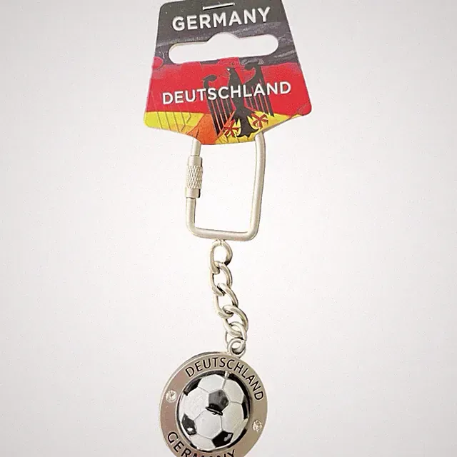Germany National Team Soccer Bag Charm Keychain Spinning Ball 4.5”