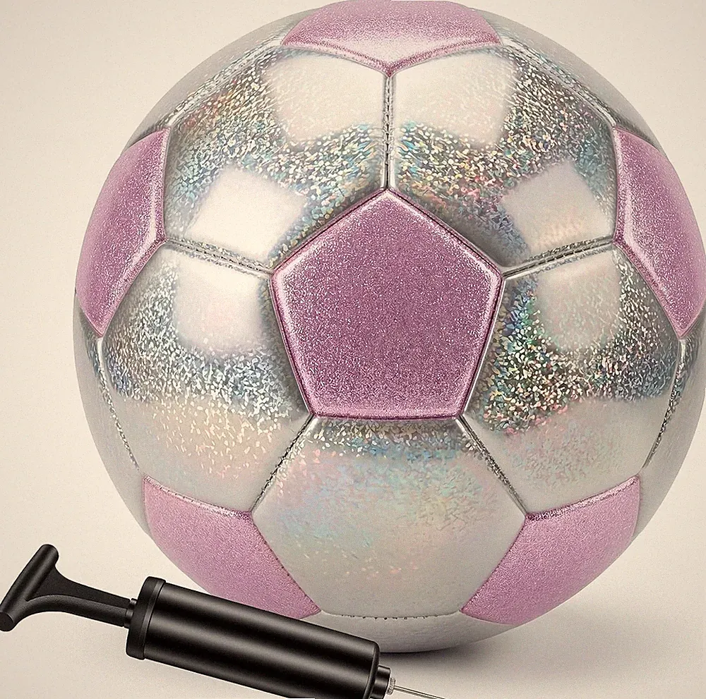 Gfunoisertoy Size 3 4 Soccer Ball Glitter Pink Gold Silver Purple Soccer Ball...