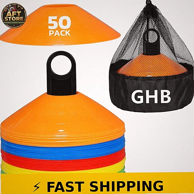 GHB Soccer Cones 25/50/100 Pack - Training Equipment