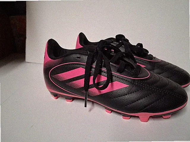 Girl's Adidas Goletto Size 13 Black & Pink Soccer Cleats Athletic Shoes