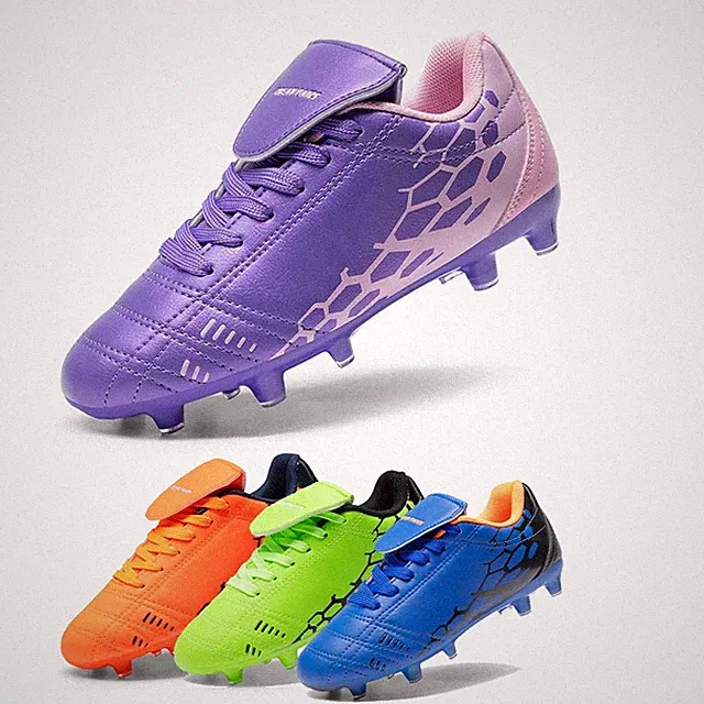 Girls Boys Soccer Cleats Comfort Football Shoes Outdoor Mens Womens Lace Up New