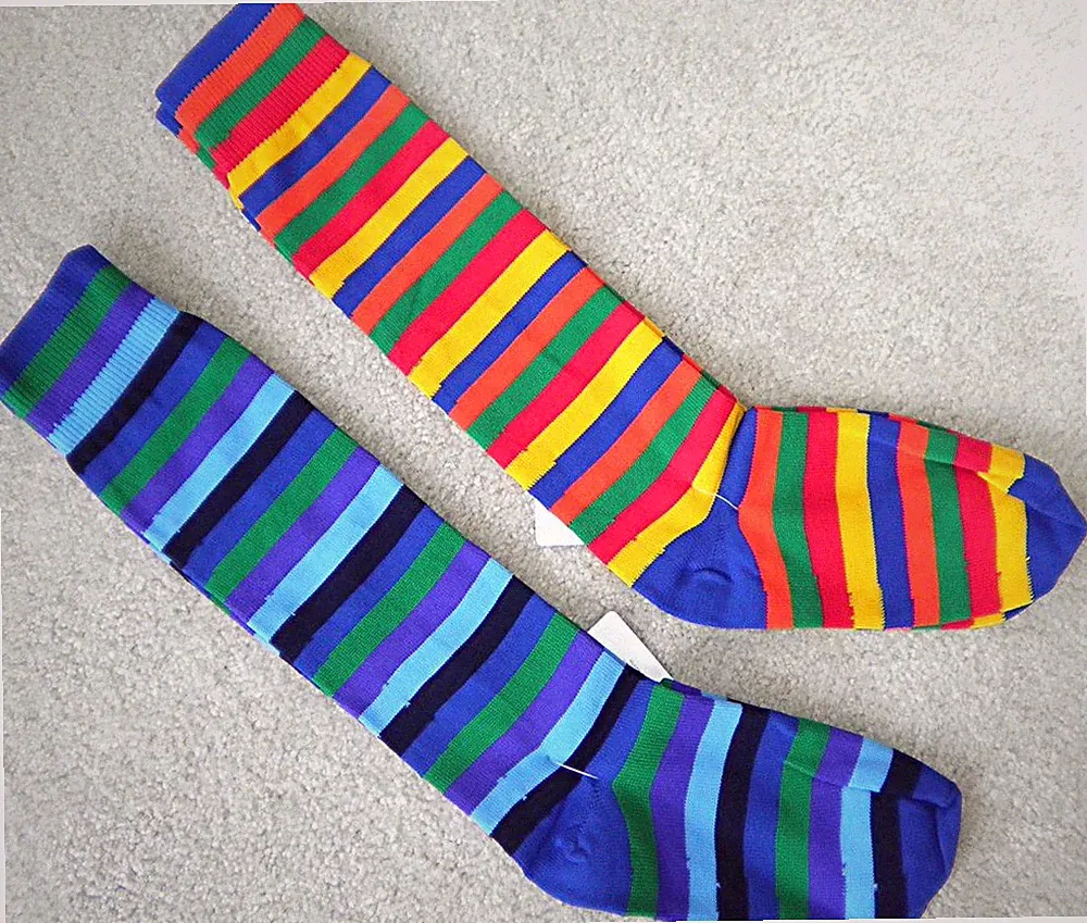 Girls RAINBOW Soccer Softball SOCKS 4 CLEATS 3-4-5-6-7
