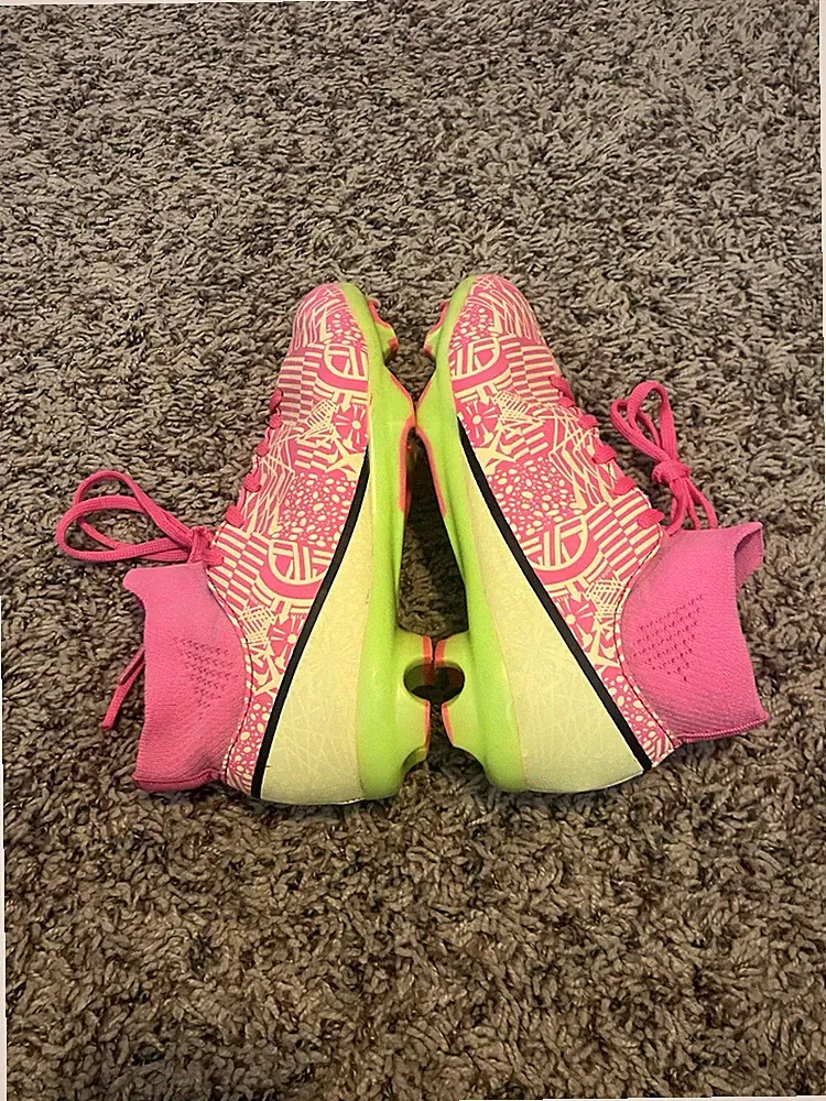 Girls Soccer Cleats Size 1 Pink & Yellow Youth