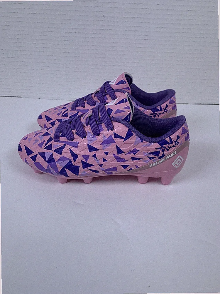Girls Turf Soccer Cleats Sz 10 New With Box Pink & Purple (S310)