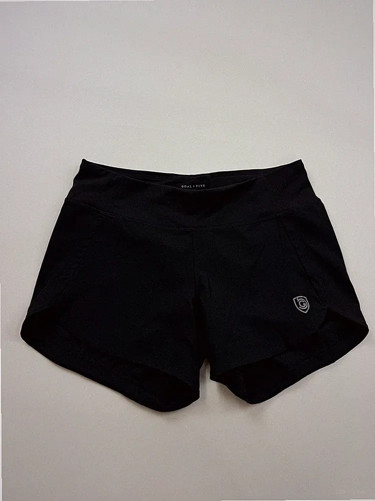 Goal Five Shorts Womens Medium Black Running Lined 3.5in Inseam Athletic Soccer