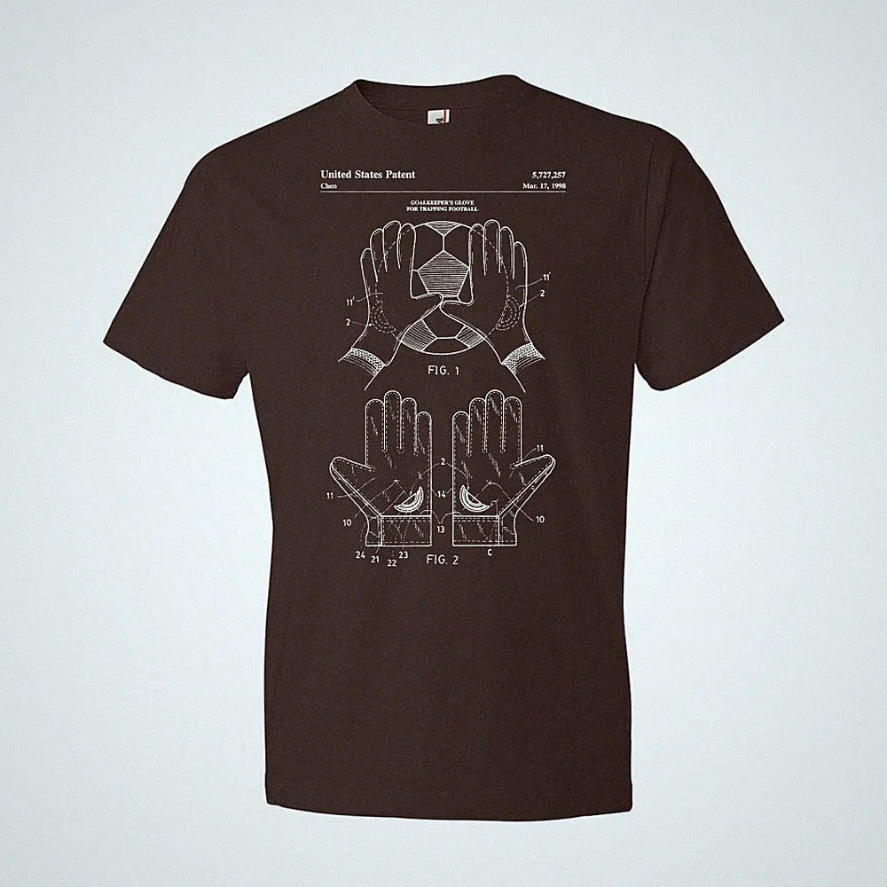 Goalie Gloves Patent Shirt Soccer T Shirts Gift For Coach Gifts For Men