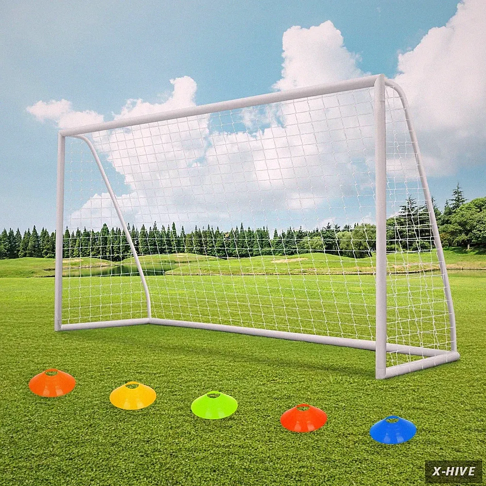 Goals Polyvinyl Chloride 1 ORIENGEAR Soccer Goal Full Size Backyard Net Training