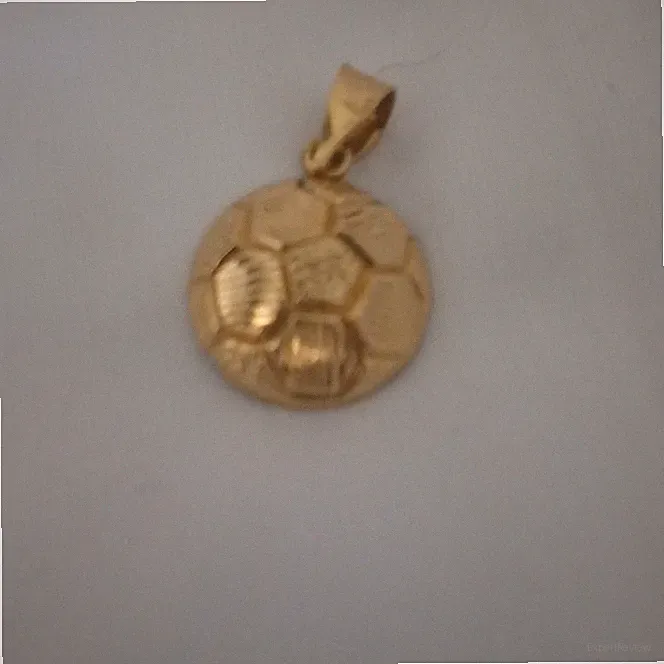 Gold Tone Round Soccer Ball Charm Pendant, Metal, No Stone, Sports Theme