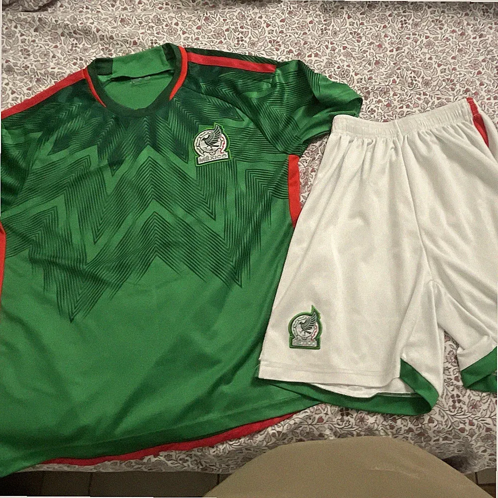 green soccer shorts