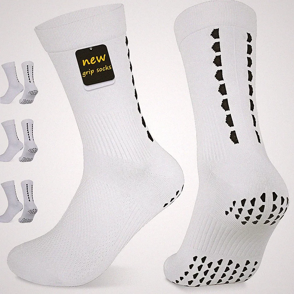 Grip Soccer Socks Men Women Compression Cycling Sock Breathing Anti-blister N...