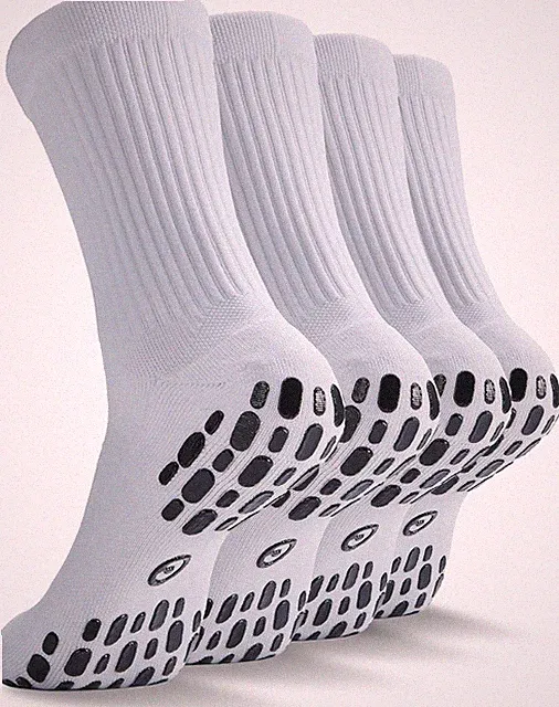 Grip Socks Soccer - Cushioned Non-Slip Grippy for Men & Women Athletic - Barre H