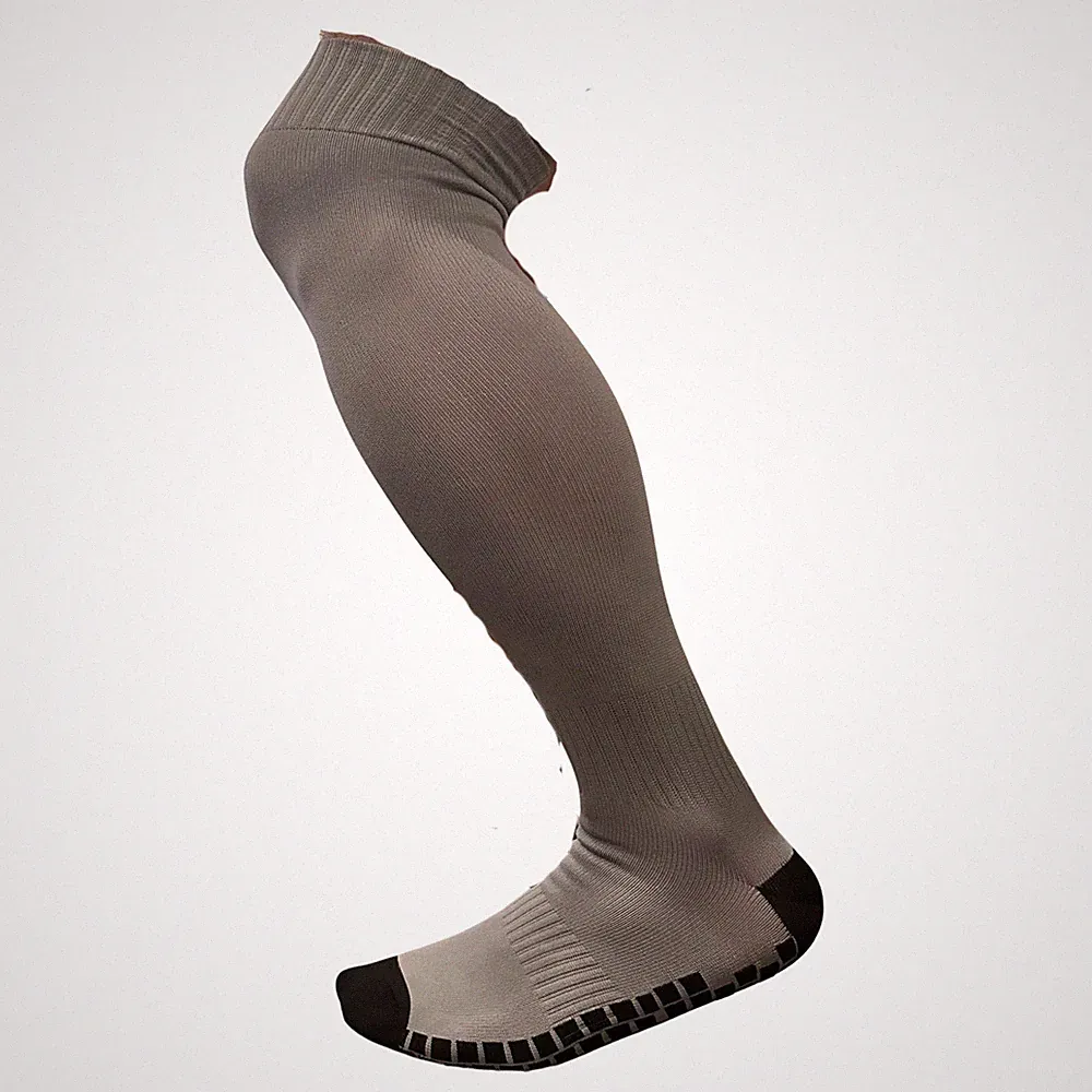 grey soccer grip socks