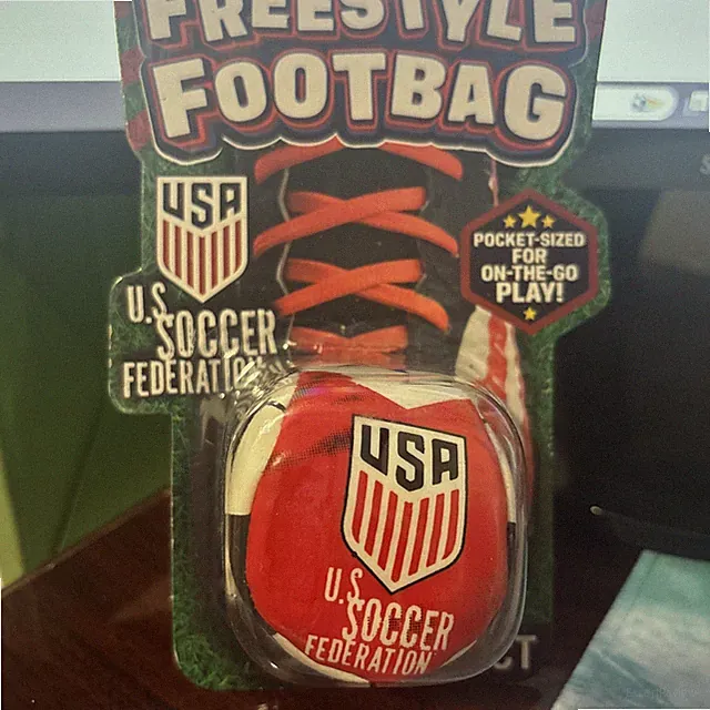 Hacky Sack - Freestyle Footbag In Red White Black Viral TikTok BNIH US Soccer