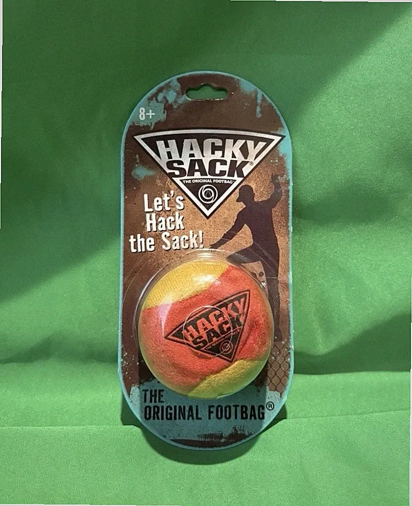 Hacky Sack - The Original Footbag In Yellow & Redish Orange Viral TikTok Soccer