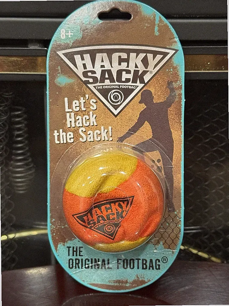 Hacky Sack - The Original Footbag In Yellow & Redish Orange Viral TikTok Soccer