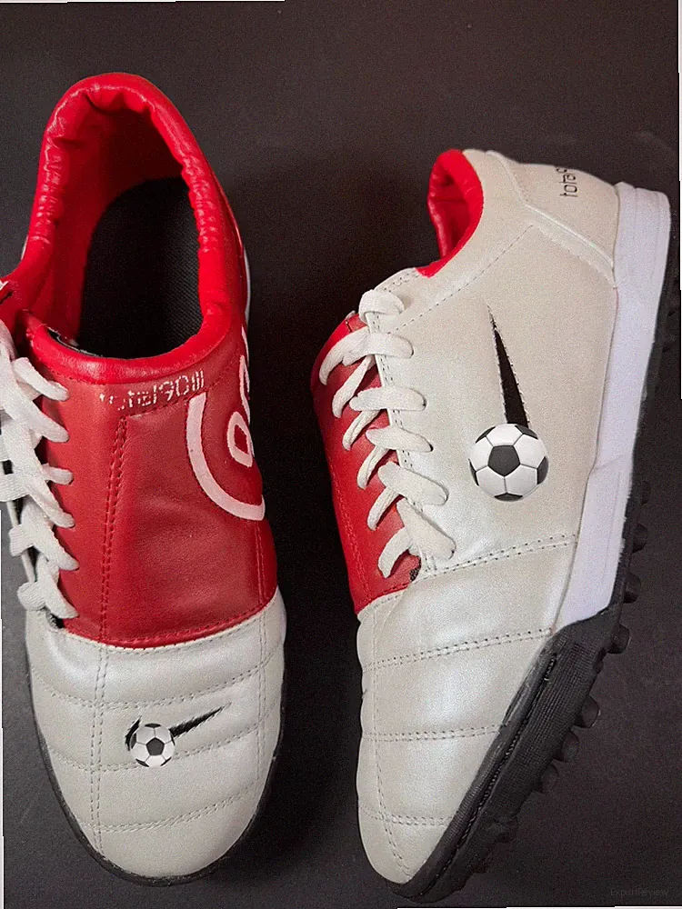 HAND MADE SOCCER SHOES T90 TURF LEATHER N0T 0R1G1N4L ORDER HALF SIZE UP