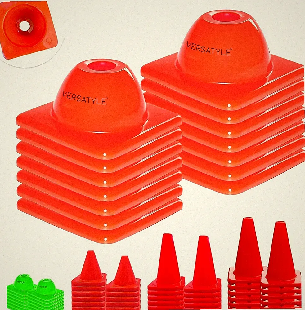 Heavy Duty 2in Agility Training Cones for Soccer, Football, Basketball & Spor...