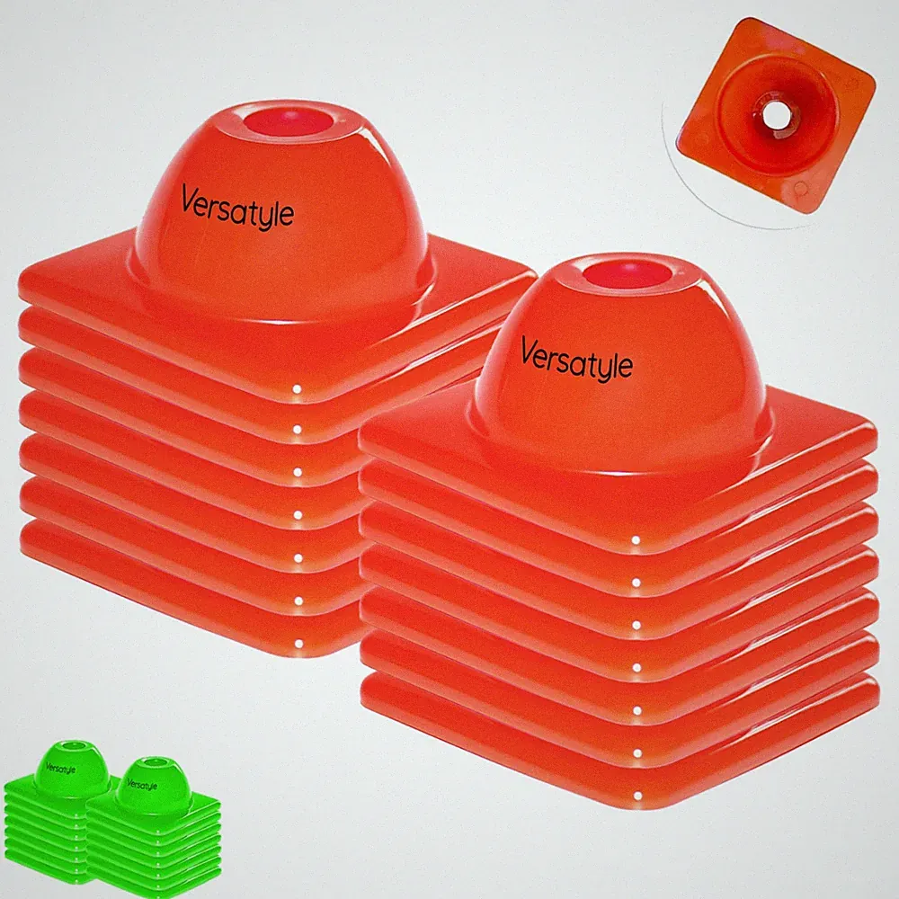 Heavy Duty 2in Agility Training Cones for Soccer, Football, Basketball & Spor...