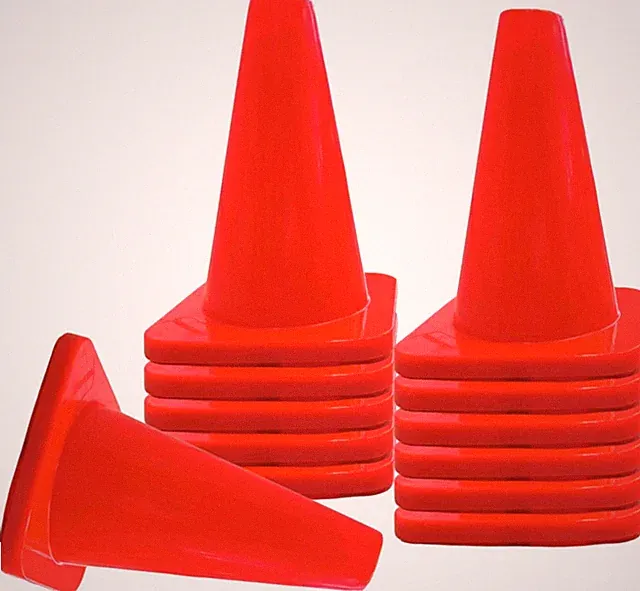 Heavy Duty Agility Training Cones (2 In, 6 In, 9 In, 12 In, 28 In) for Sports, K