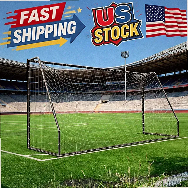 Heavy Duty Soccer Goal for Backyard Training 12x6 FT Galvanized Steel Frame