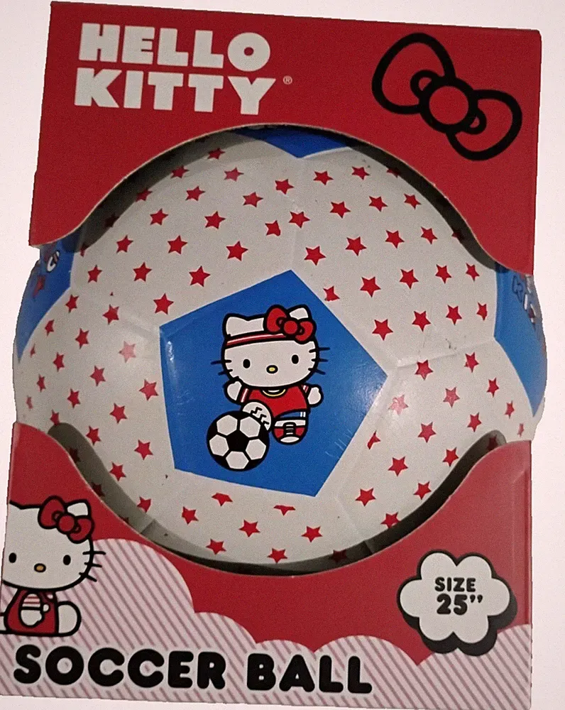 Hello Kitty Soccer Ball Size 25" Indoor Outdoor Use Premium Rubber New in Box
