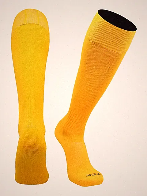 High Performance Over the Calf Soccer Socks Moisture Wicking Durable Gold