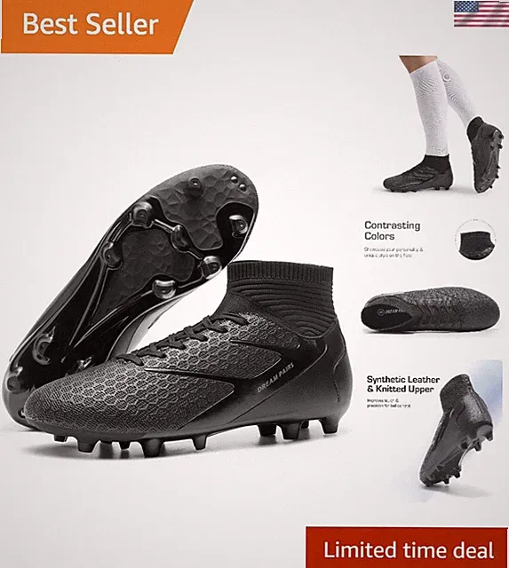 High-Performance Soccer Cleats for Men | Slip-Resistant, Lightweight - Size 6.5