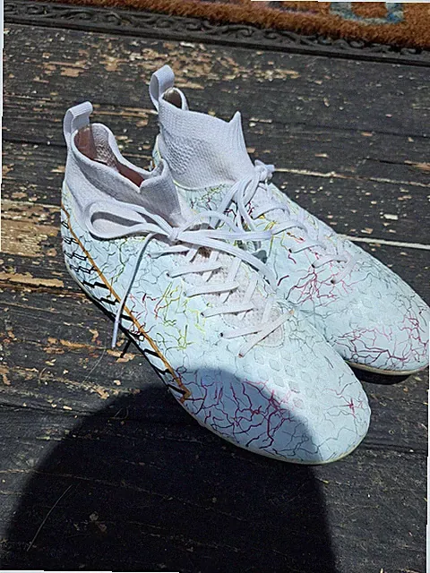 High Top Soccer Cleats Multicolor Abstract Size EU 37 US Women 6 Athletic #12