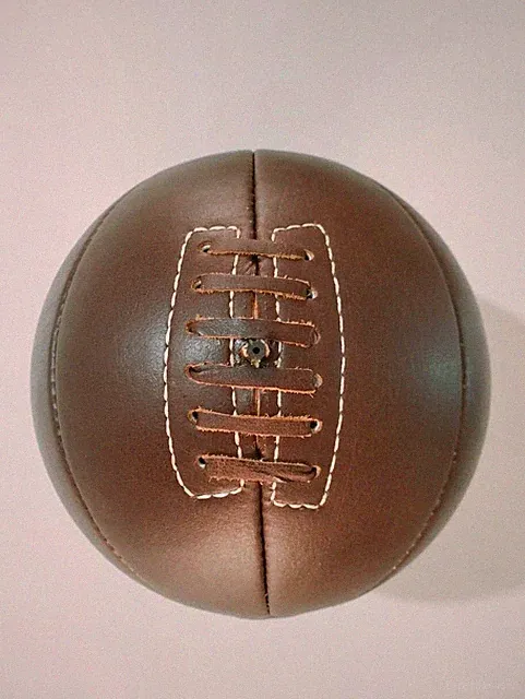 Historical 1900 soccer ball for collectors 100% leather hand stitch