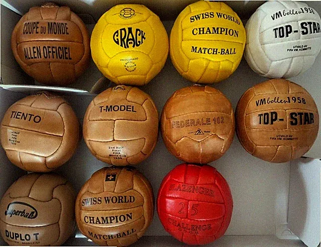 Historical Mini Ball FIFA world cup 1930 to 1966 in leather 11 Pcs Set size 1