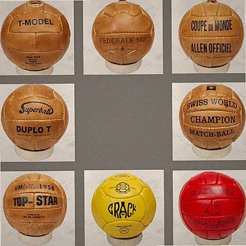 Historical mini ball set 8 pcs FIFA World Cup 1930 to 1966 in leather size 1