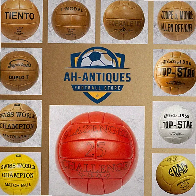 Historical Soccer Balls Set 11 Pcs FIFA World Cup 1930 to 1966 in Leather Size 5