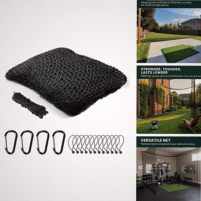 Hittop ZY-GN4.5*6 Sports Netting Golf Practice Net 10x10ft to 10x50ft