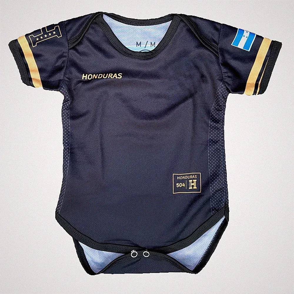 Honduras soccer jersey baby Unisex Black/Gold