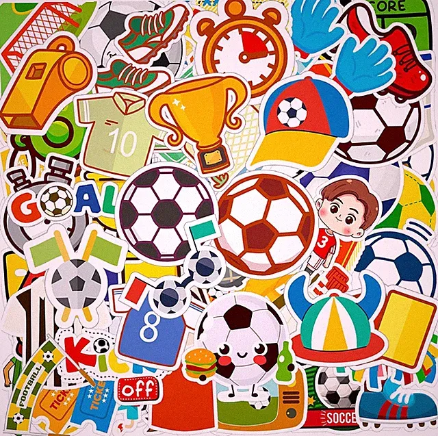 HSHFAMIIY Soccer Party Favors - 100 Pcs Soccer Stickers - Football Event Sticker