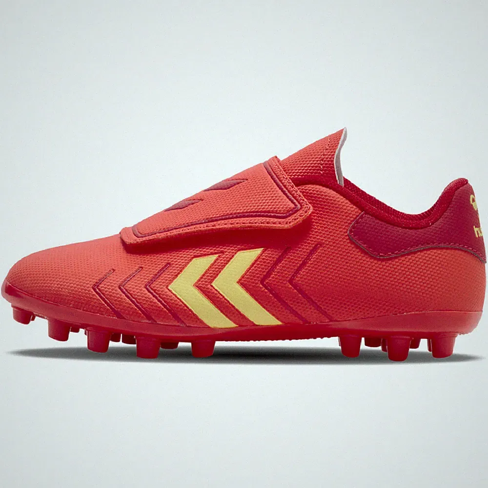 Hummel Shoes Hattrick MG Junior Football Soccer Boots Trainers red 217580 3787