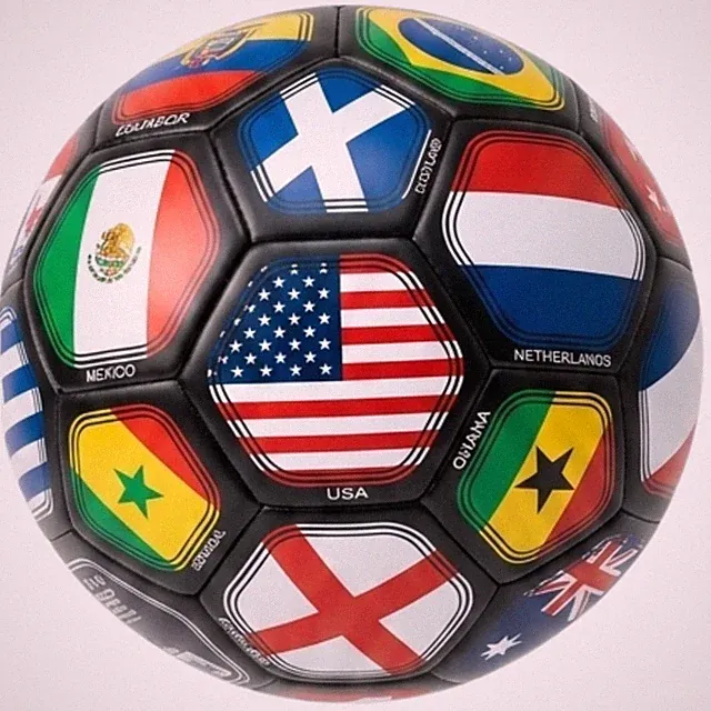 Icon Sports 2026 World Cup Country Flags Soccer Ball Black Size 4 Size 5 New