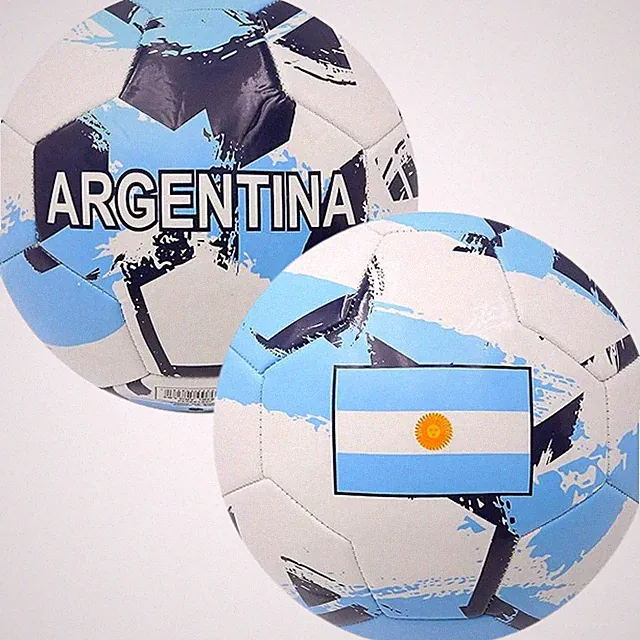 Icon Sports Argentina Soccer Ball Size 5 Blue White Flag Brushstroke PVC