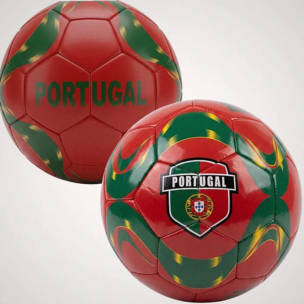 Icon Sports Portugal Soccer Ball Flag Design Durable PVC Red Green Size 5