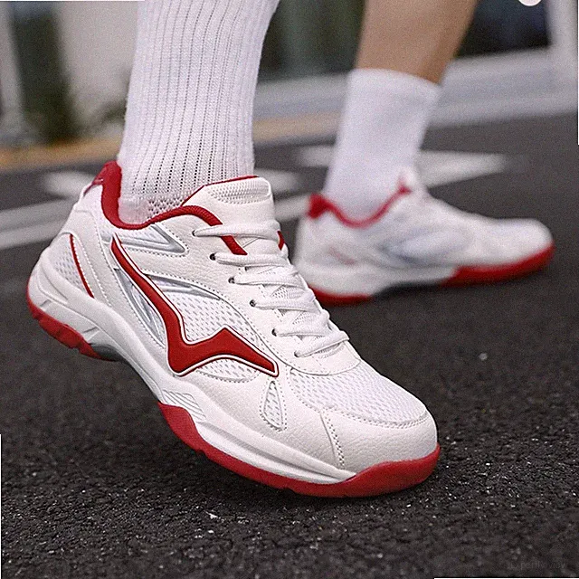 Indoor Court Men's Table Tennis Shoes Versatile Walking Badminton Footwear White