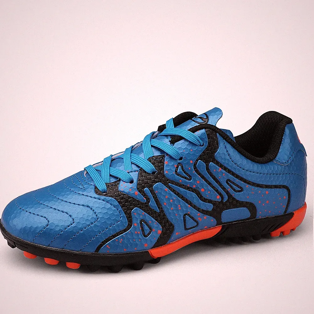 Indoor Soccer Shoes Athletic Outdoor Turf Soccer Cleats Lace Up for Boys Girl...