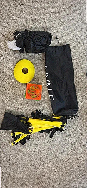 INMALE Soccer Agility Ladder Training Set Yellow Cones Carrying Bag Portable