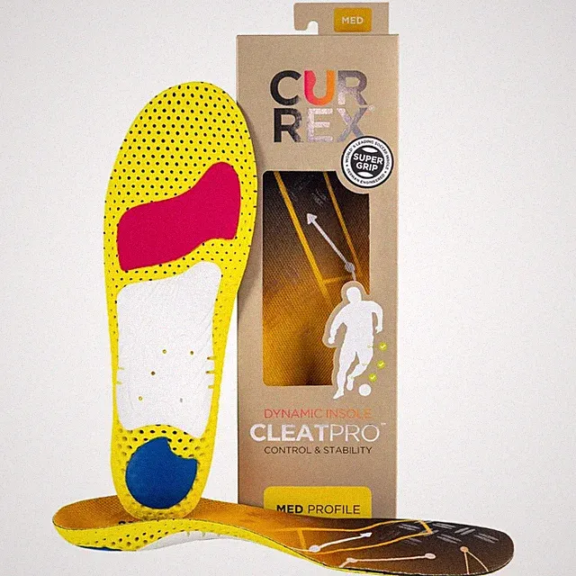 Insoles Arch Support CURREX CLEATPRO Medium L Mens 9-10.5 Thin Comfort Cushion