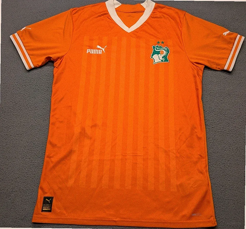 Ivory Coast National Soccer Team Puma Jersey Men's Small Orange 2023 Adolphe