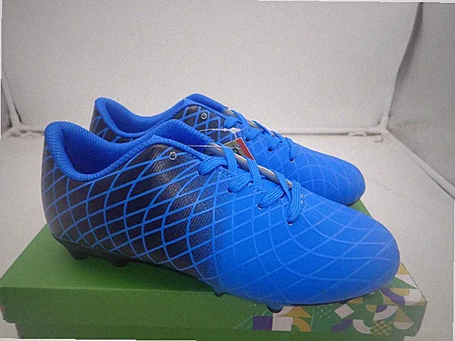 JABASIC Kids Outdoor Soccer Cleats Athletic Football Shoes size 3.5, Blue