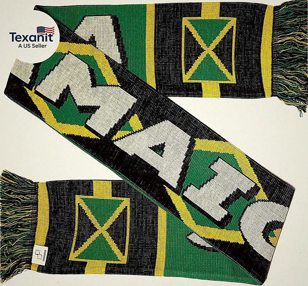 Jamaica Soccer Knit Scarf