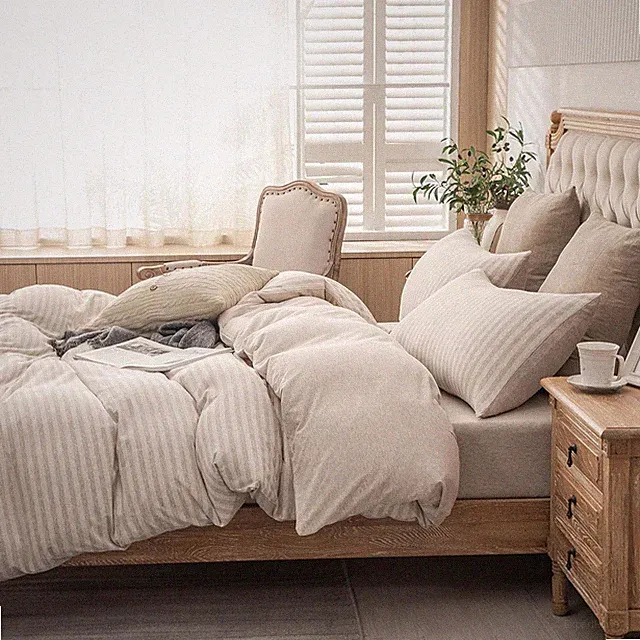 Jersey Knit Duvet Cover Set 100% T-Shirt Heather Cotton Super Soft Comfy Classic