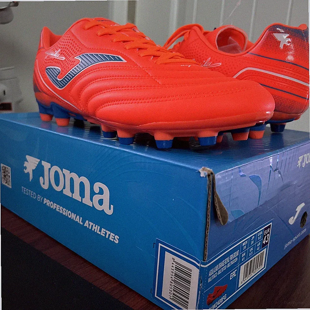JOMA Aguila 2408 FG Soccer Cleats – Orange / Royal Firm Ground AGUW2408FG 9.5