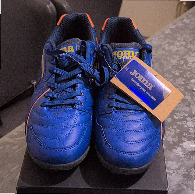 Joma Dribling 2304 TF Blue Orange Lace Up DRIW2304TF Low Top Sneaker